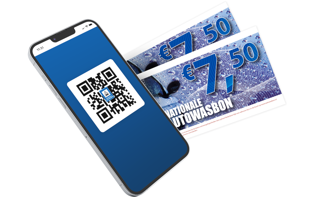 Cadeaubon voor de carwash en wasstraat inwissel bij onder andere Q wash Gelings Wasstraat Bobs Carwash Wewash Sheel, Anac, Autowas H2O  Wasdas Washin7 Loogman